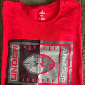 Under Armour Scarlet Football Graphic Tee